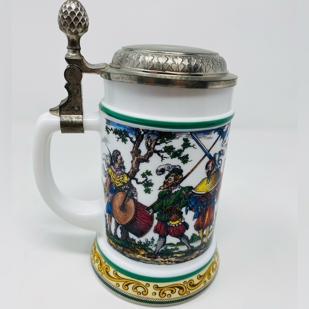 Vintage Original German BMF Beer Stein Mug with Lid